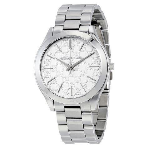 michael kors runway silver watch|michael kors oversized watch.